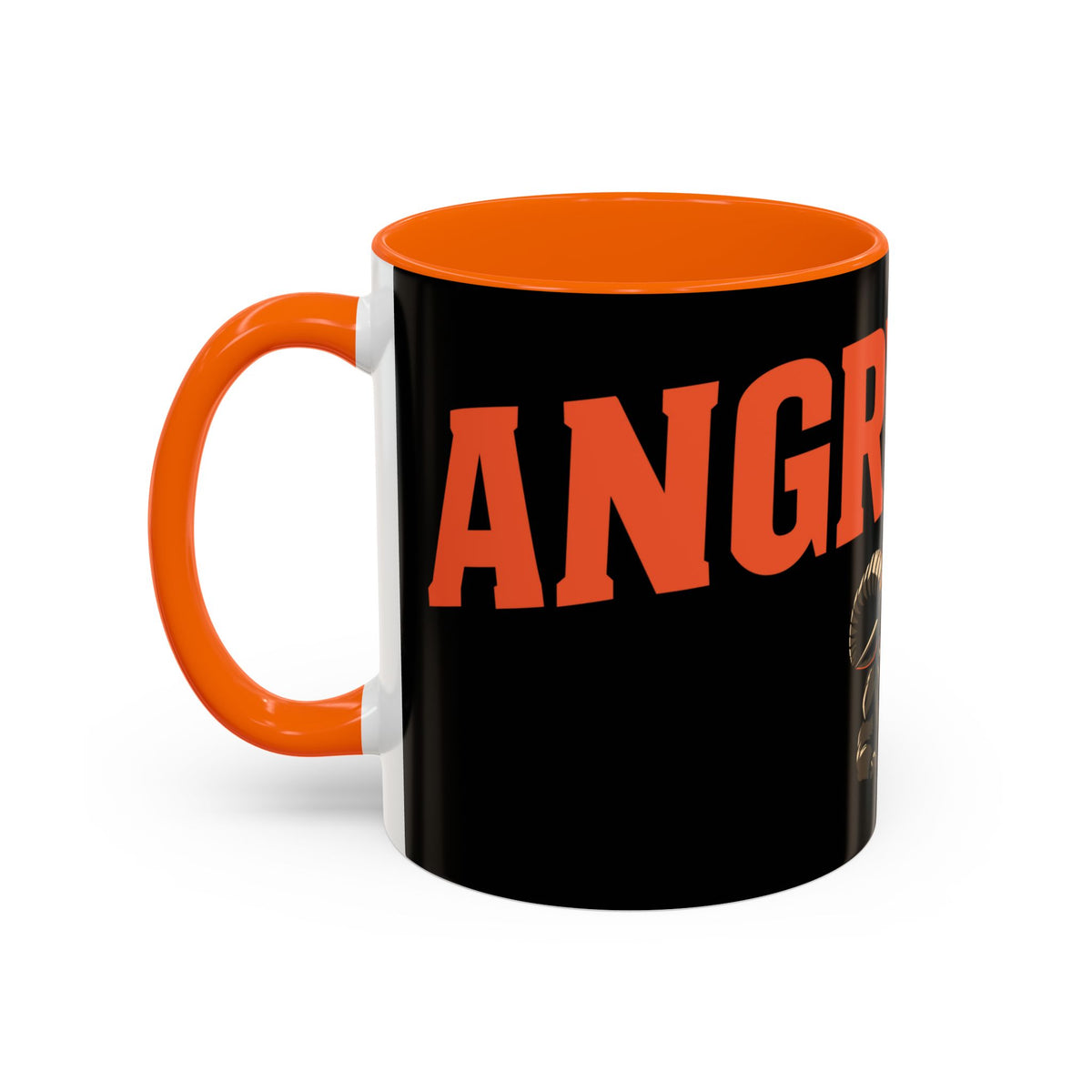 GOAT Coffee Mug — Bold Black & Orange Accent Mug with Ram Graphic