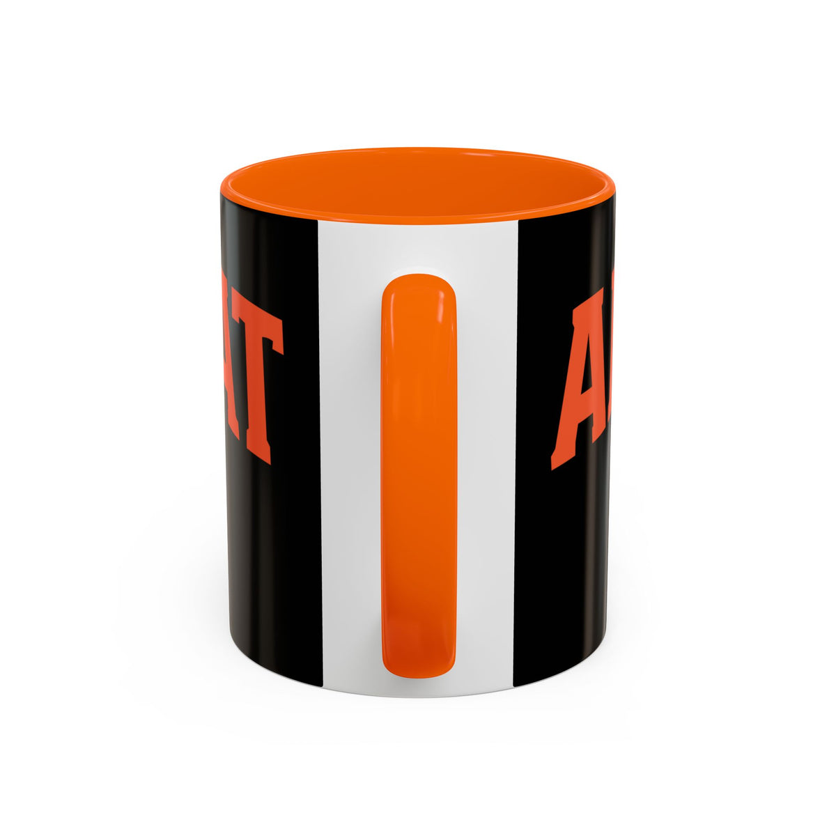 GOAT Coffee Mug — Bold Black & Orange Accent Mug with Ram Graphic