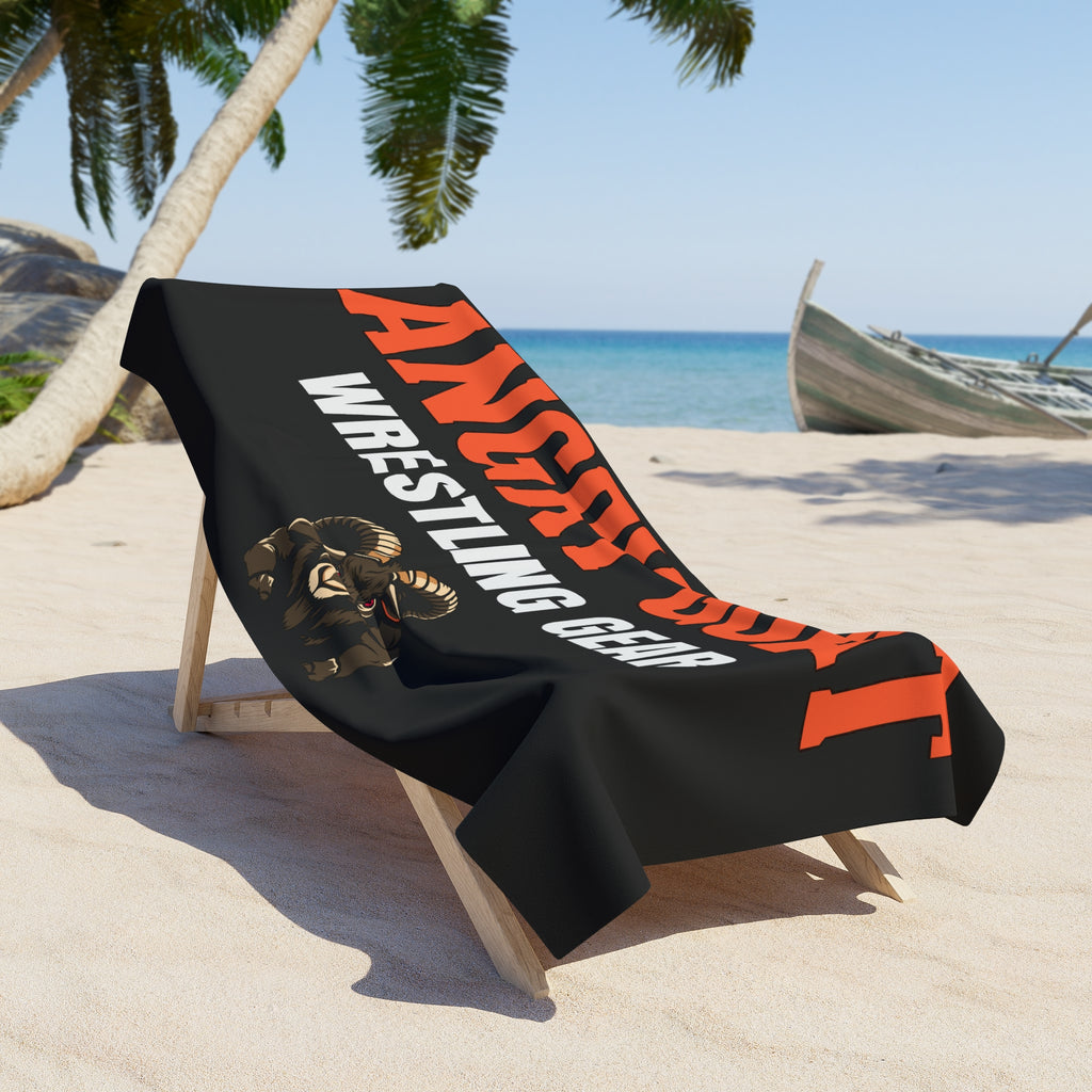 Beach Towel — Angry Goat Wrestling Gear Logo Towel
