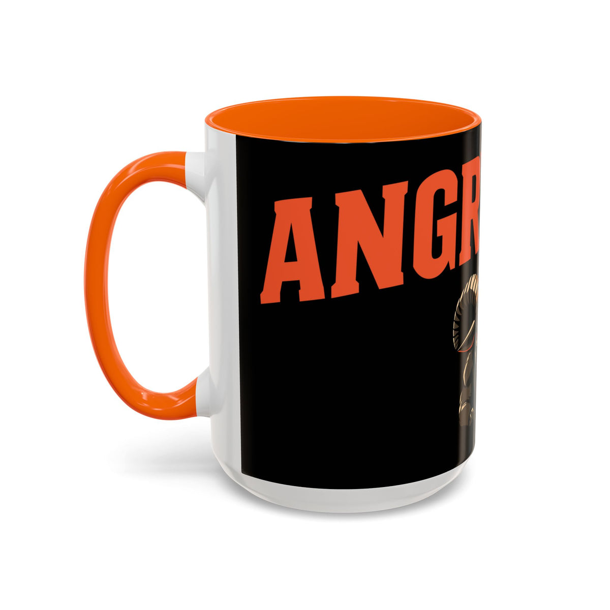 GOAT Coffee Mug — Bold Black & Orange Accent Mug with Ram Graphic