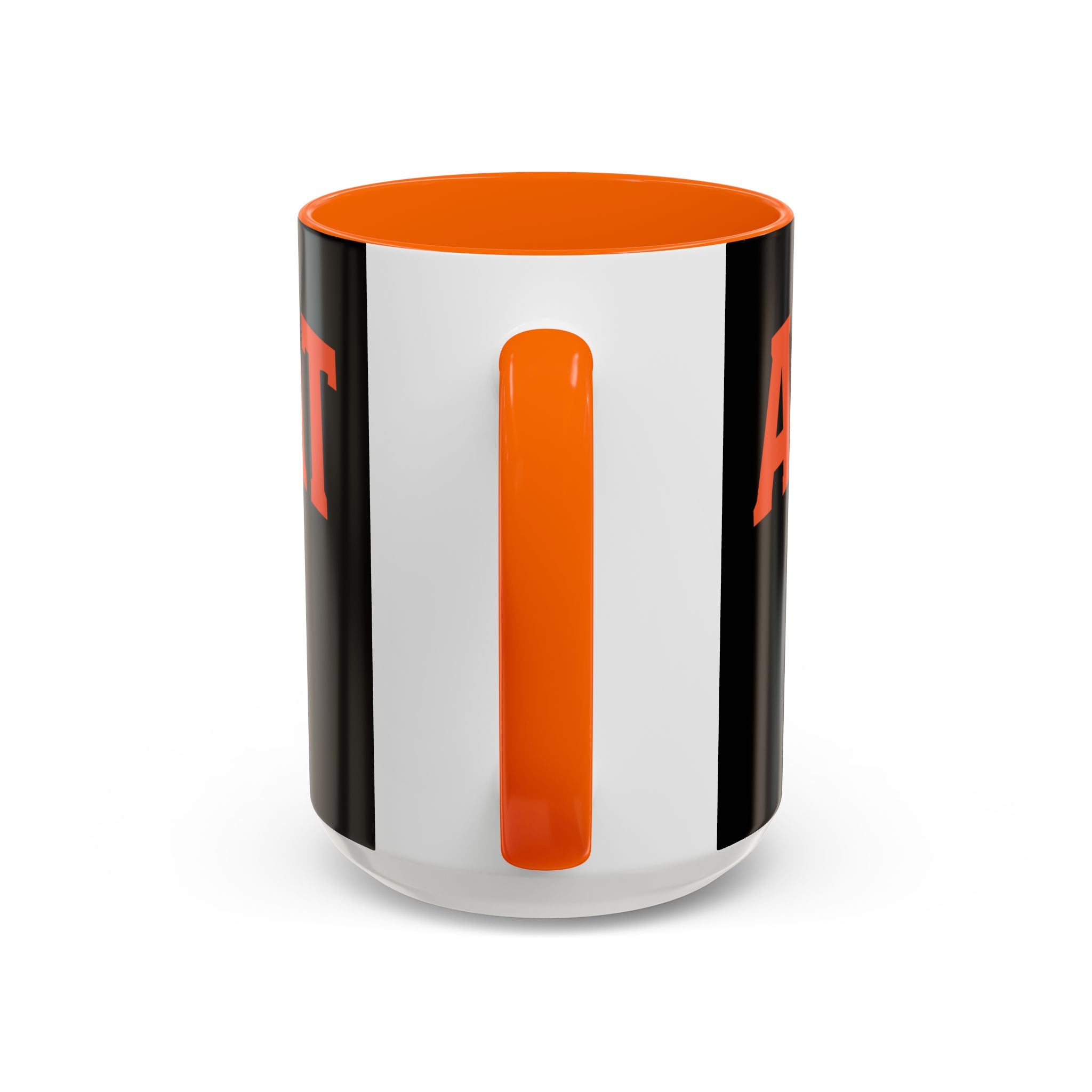 GOAT Coffee Mug — Bold Black & Orange Accent Mug with Ram Graphic